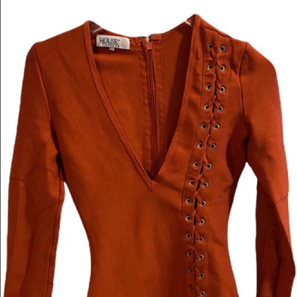 House of CB Orange Bandage Dress - Picture 3 of 3